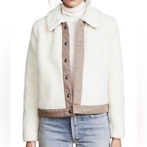 Madewell Cream Sherpa Collar Jacket